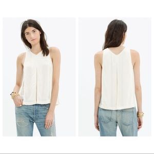 Madewell Trapeze Crop Tank in Ivory